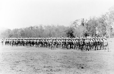 British Troops on the March in Burma by English Photographer